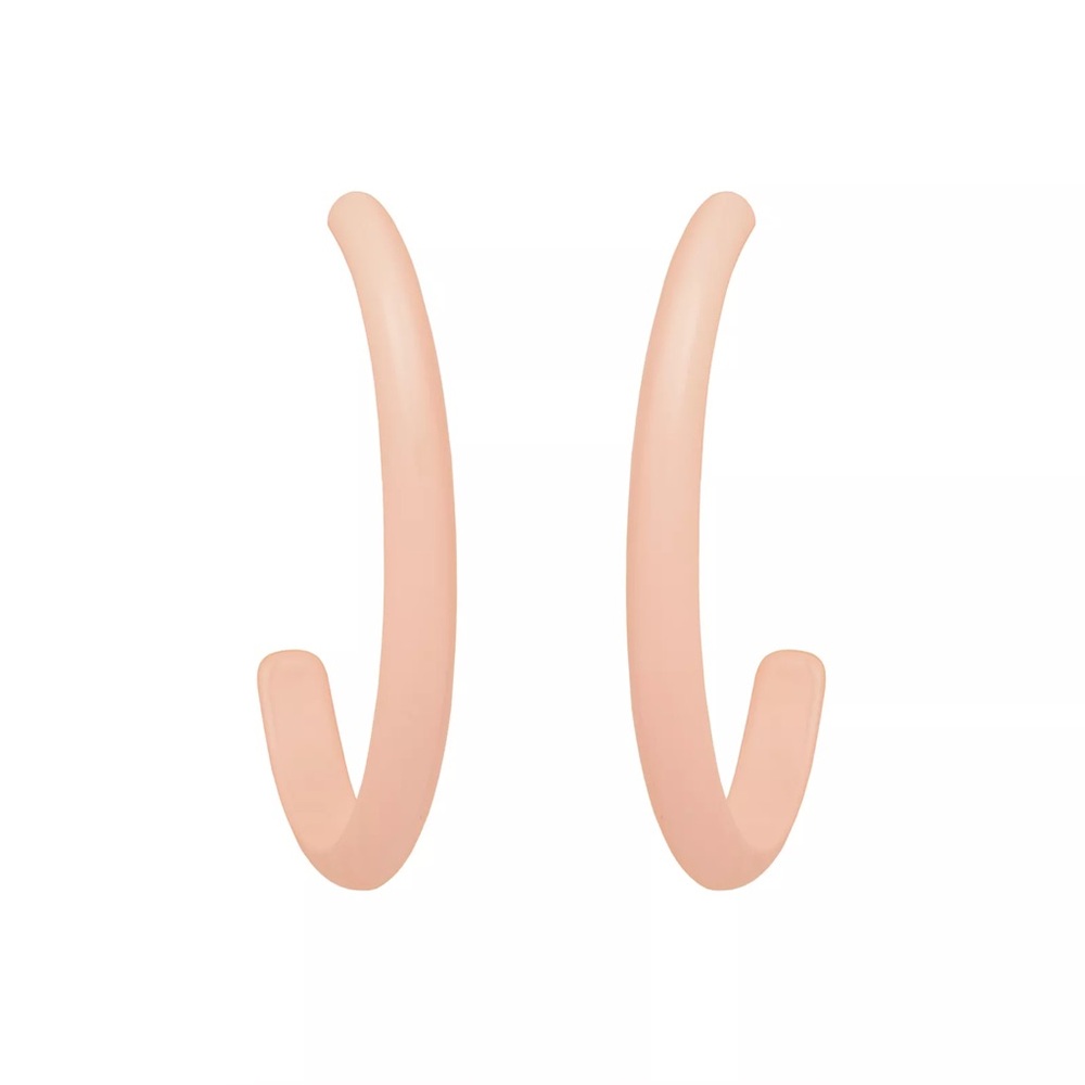 LC Lauren Conrad Pink Enamel Hoop Earrings - NEVER WORN!!  women’s jewelry hoops